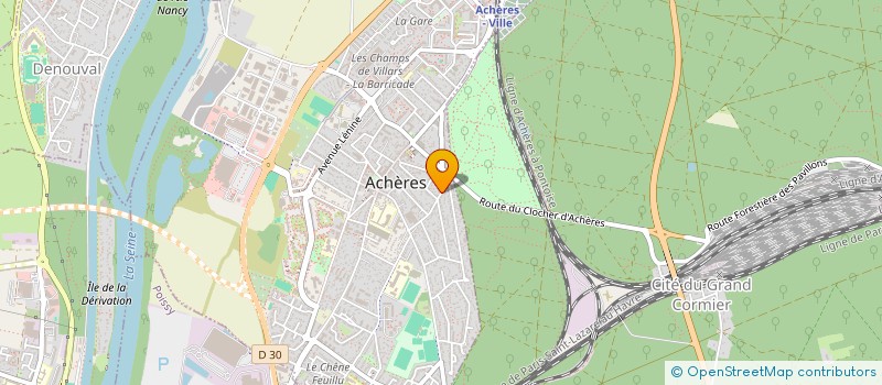 localisation de l'entreprise MADAME CAMILLE HENON  ACHERES