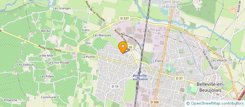 localisation de l'entreprise MADAME CAMILLE HUET  BELLEVILLE-EN-BEAUJOLAIS