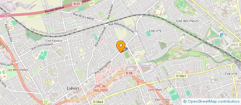 localisation de l'entreprise MADAME CAMILLE HUYGHE  LIEVIN