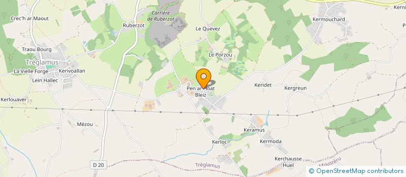 localisation de l'entreprise MADAME CAMILLE JEZEQUEL  TREGLAMUS