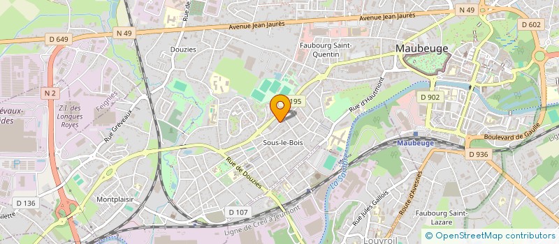 localisation de l'entreprise MADAME CAMILLE JORE  MAUBEUGE