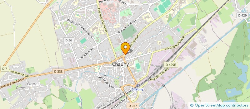 localisation de l'entreprise MADAME CAMILLE JXXX à CHAUNY