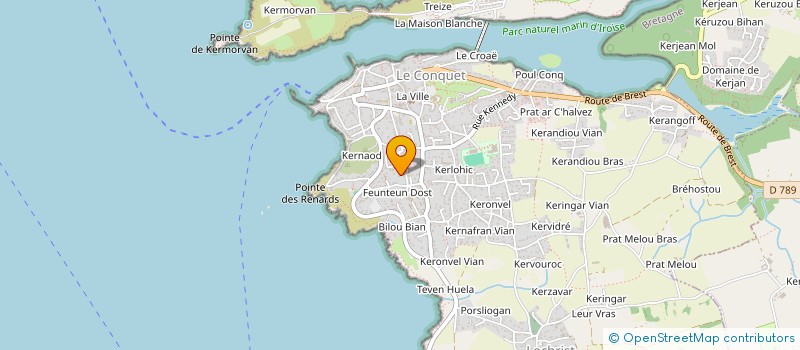 localisation de l'entreprise MADAME CAMILLE KEREBEL  LE CONQUET