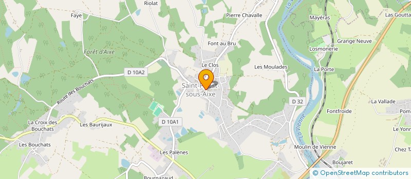 localisation de l'entreprise MADAME CAMILLE LABADIE à SAINT-PRIEST-SOUS-AIXE