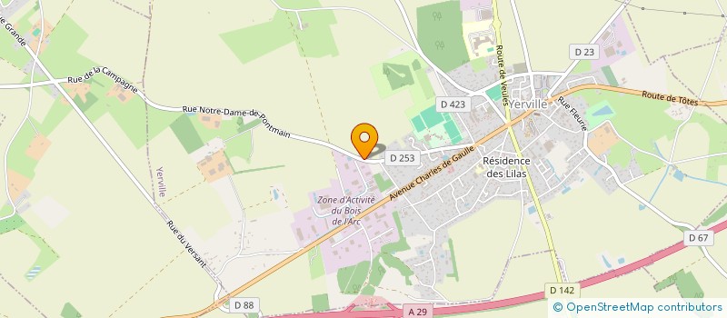 localisation de l'entreprise MADAME CAMILLE LEMAITRE  YERVILLE