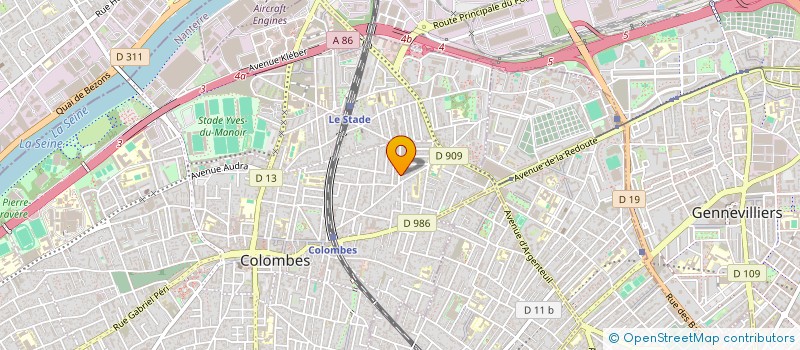 localisation de l'entreprise MADAME CAMILLE MERCIER SANDERS à COLOMBES