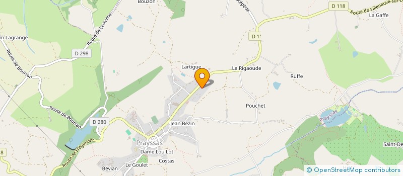 localisation de l'entreprise MADAME CAMILLE MERLY  PRAYSSAS