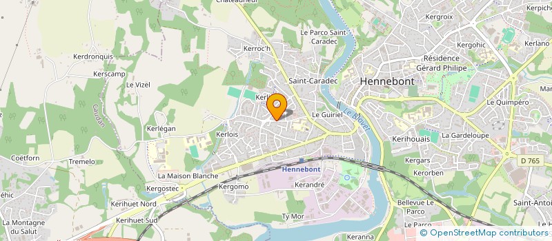 localisation de l'entreprise MADAME CAMILLE NOGUEIRE  HENNEBONT