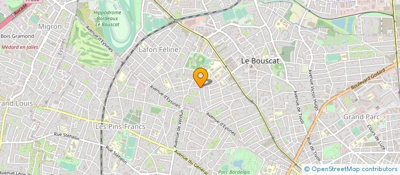 localisation de l'entreprise MADAME CAMILLE PAQUIER à LE BOUSCAT