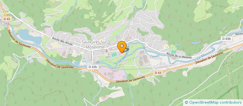 localisation de l'entreprise MADAME CAMILLE PELLETIER  SAULXURES-SUR-MOSELOTTE