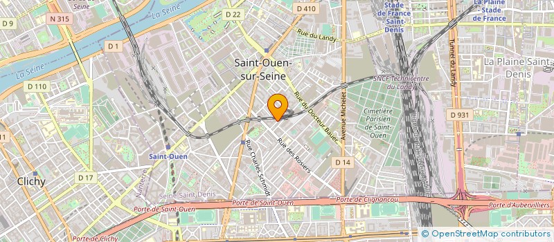 localisation de l'entreprise MADAME CAMILLE PROMERAT à SAINT-OUEN-SUR-SEINE