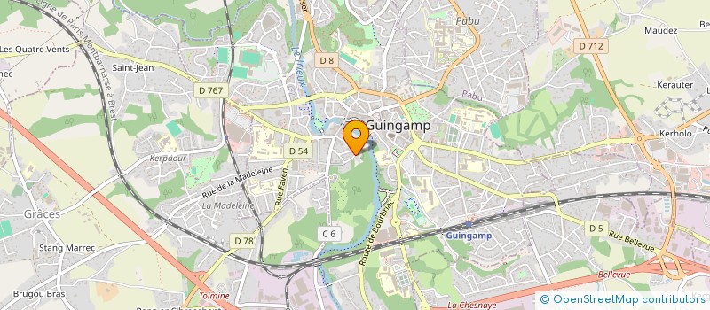 localisation de l'entreprise MADAME CAMILLE RAGOT  GUINGAMP