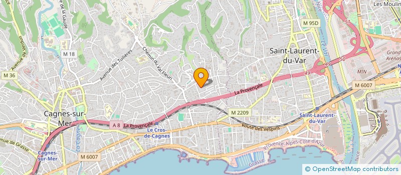 localisation de l'entreprise MADAME CAMILLE RAYON  CAGNES-SUR-MER