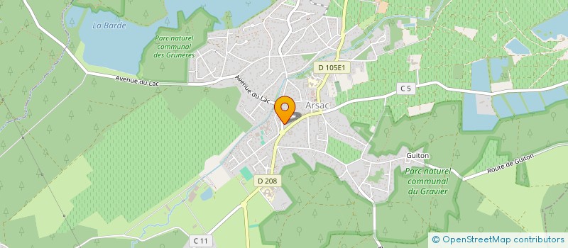 localisation de l'entreprise MADAME CAMILLE RIBARDIERE  ARSAC