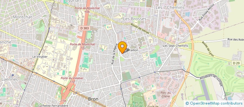 localisation de l'entreprise MADAME CAMILLE ROISSARD  BRON