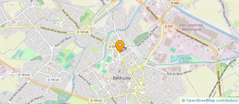 localisation de l'entreprise MADAME CAMILLE SENECHAL à BETHUNE