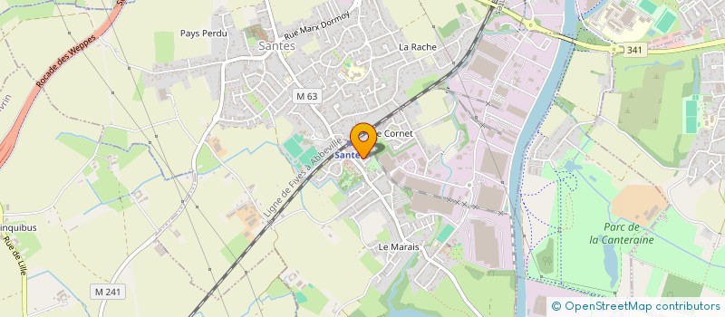 localisation de l'entreprise MADAME CAMILLE VANHECKE  SANTES