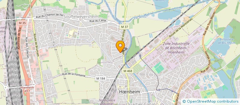 localisation de l'entreprise MADAME CAMILLIA AZZOUZ-BOUSSALEM  SOUFFELWEYERSHEIM