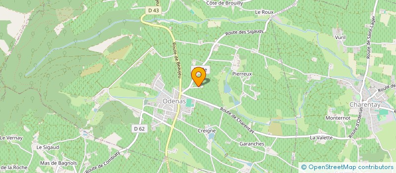 localisation de l'entreprise MADAME CAMINE MALFROY  ODENAS