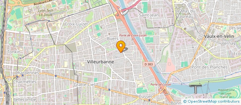 localisation de l'entreprise MADAME CANDDY CHAGNEAU  VILLEURBANNE