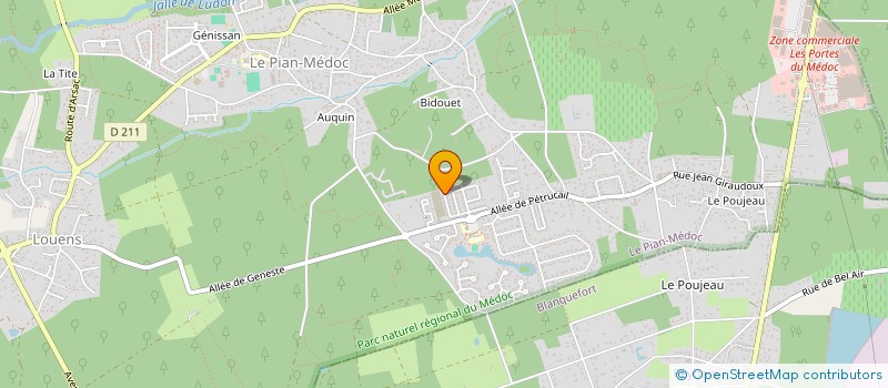 localisation de l'entreprise MADAME CANDICE BOUGARD à LE PIAN-MEDOC