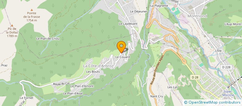 localisation de l'entreprise MADAME CANDICE CROISONNIER  LA COTE-D'ARBROZ