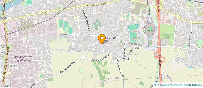 localisation de l'entreprise MADAME CANDICE CROUZET  DECINES-CHARPIEU