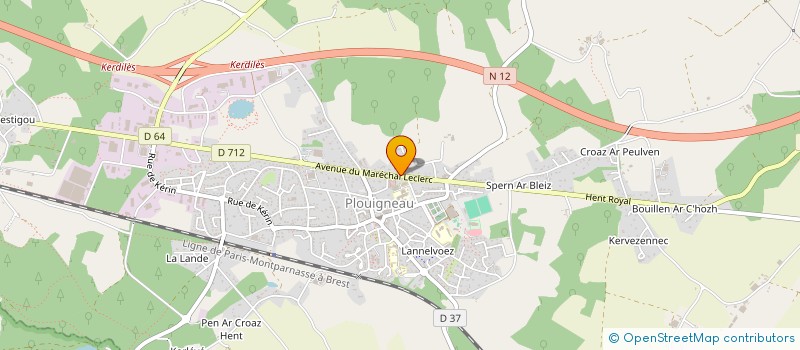 localisation de l'entreprise MADAME CANDICE MOUSTROU  PLOUIGNEAU