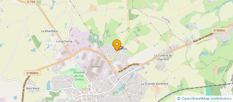 localisation de l'entreprise MADAME CANDICE RAGUENEAU  CERIZAY