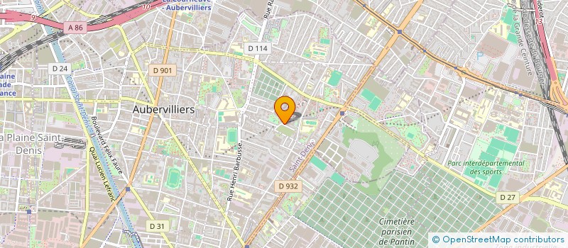 localisation de l'entreprise MADAME CANIA JANVIER  AUBERVILLIERS