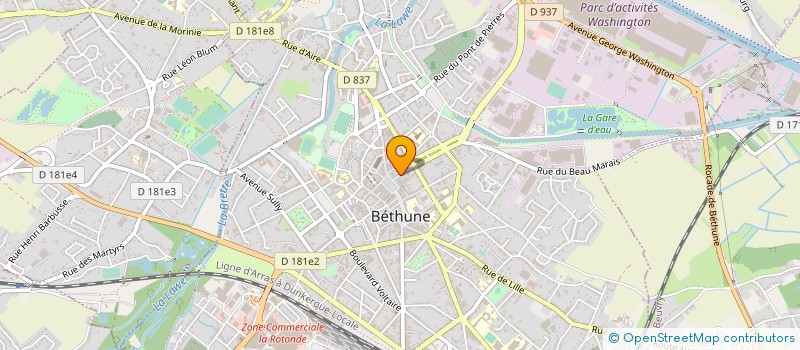 localisation de l'entreprise MADAME CAPUCINE OUVRY à BETHUNE