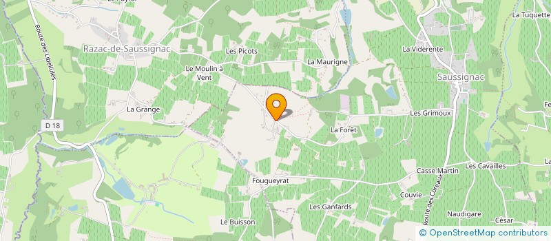 localisation de l'entreprise MADAME CAREN SIMS à SAUSSIGNAC