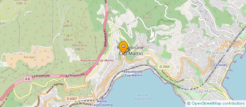 localisation de l'entreprise MADAME CARINA PENICHE MOREIRA  ROQUEBRUNE-CAP-MARTIN