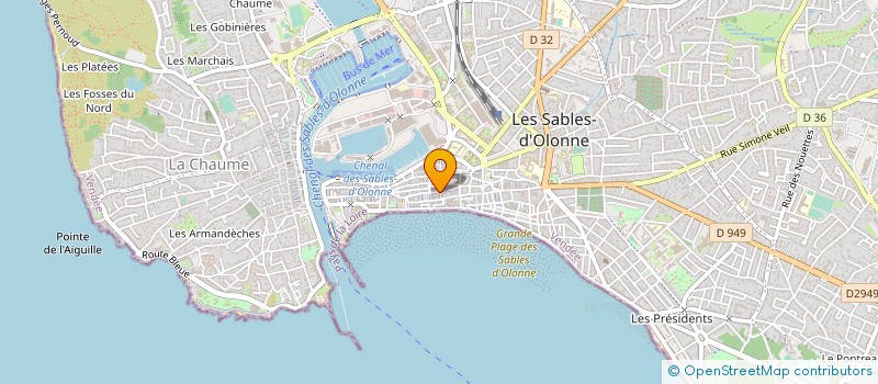 localisation de l'entreprise MADAME CARINE ALBERT à LES SABLES D'OLONNE
