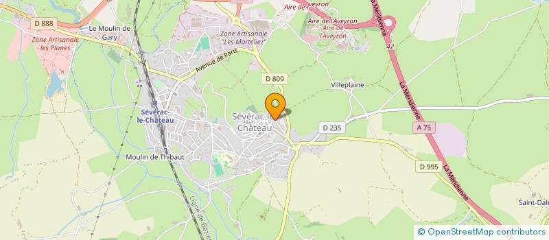 localisation de l'entreprise MADAME CARINE ARNAL  SEVERAC D'AVEYRON