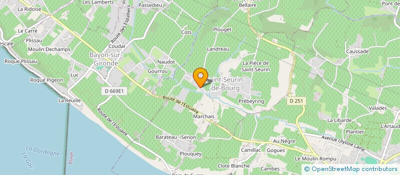 localisation de l'entreprise MADAME CARINE ARNAUD  SAINT-SEURIN-DE-BOURG