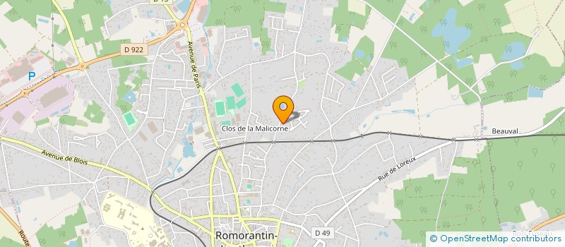 localisation de l'entreprise MADAME CARINE BERGER  ROMORANTIN-LANTHENAY