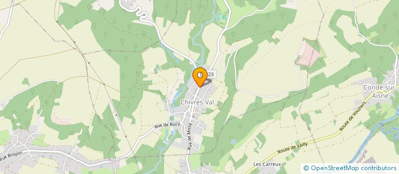 localisation de l'entreprise MADAME CARINE BERQUIER  CHIVRES-VAL