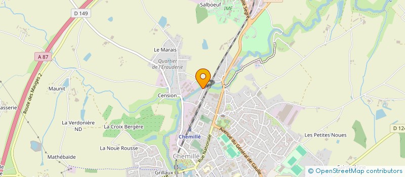 localisation de l'entreprise MADAME CARINE BLAIN  CHEMILLE-EN-ANJOU