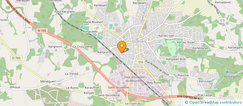 localisation de l'entreprise MADAME CARINE BONHOMME  QUEVEN