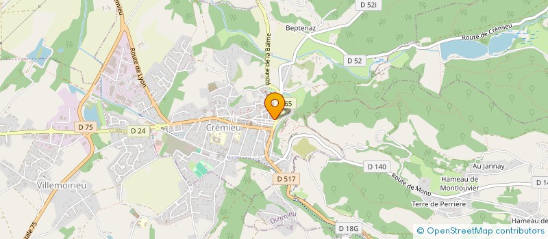 localisation de l'entreprise MADAME CARINE BRUNEL  CREMIEU