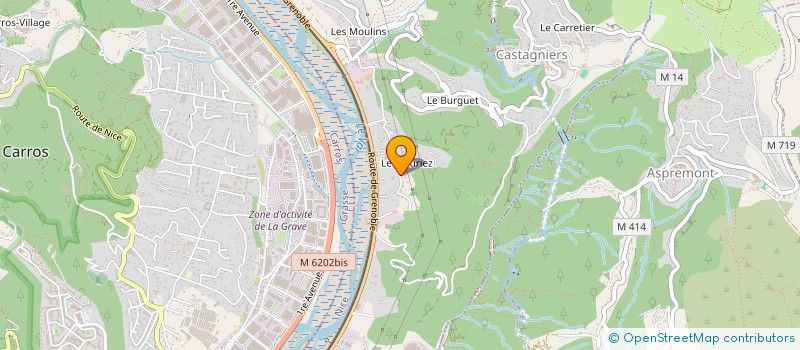 localisation de l'entreprise MADAME CARINE CECCHI  CASTAGNIERS