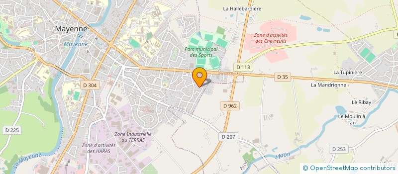 localisation de l'entreprise MADAME CARINE CHAILLEUX à MAYENNE