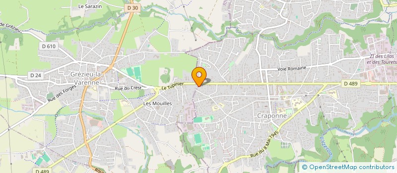 localisation de l'entreprise MADAME CARINE CHARRAS  CRAPONNE