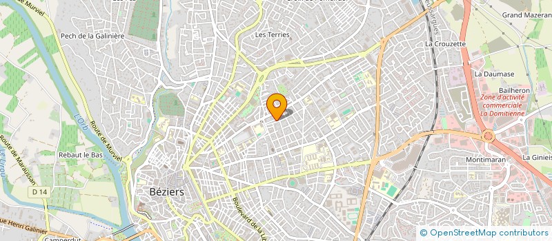 localisation de l'entreprise MADAME CARINE CREUZET  BEZIERS