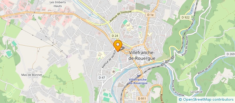 localisation de l'entreprise MADAME CARINE CUVELIER  VILLEFRANCHE-DE-ROUERGUE