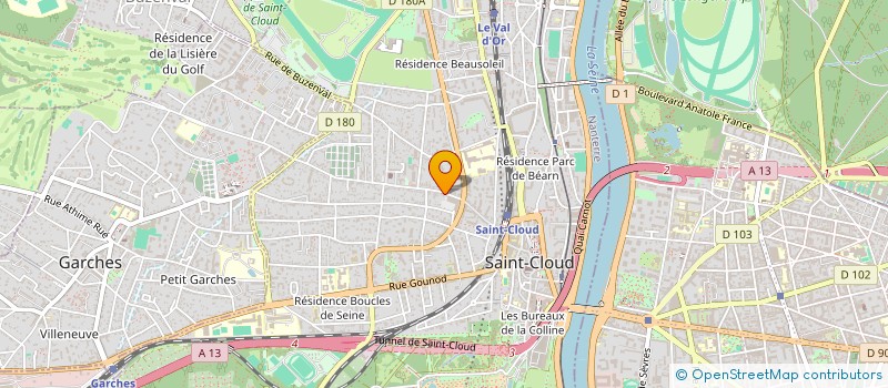 localisation de l'entreprise MADAME CARINE DOMAGE  SAINT-CLOUD