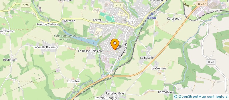 localisation de l'entreprise MADAME CARINE DUPUIS  CALLAC