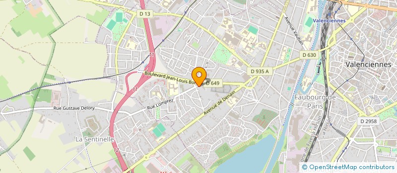 localisation de l'entreprise MADAME CARINE FRANCOISE VALENTIN  VALENCIENNES