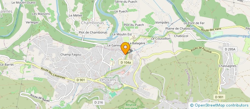 localisation de l'entreprise MADAME CARINE FUENTES  LES VANS